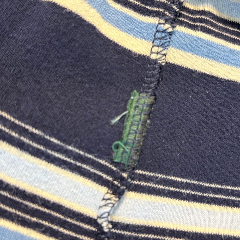 Vintage LRL Lauren Jeans Co Ralph Lauren Striped Lace Up 3/4 Sleeve Top Women S‎ - Picture 9 of 10